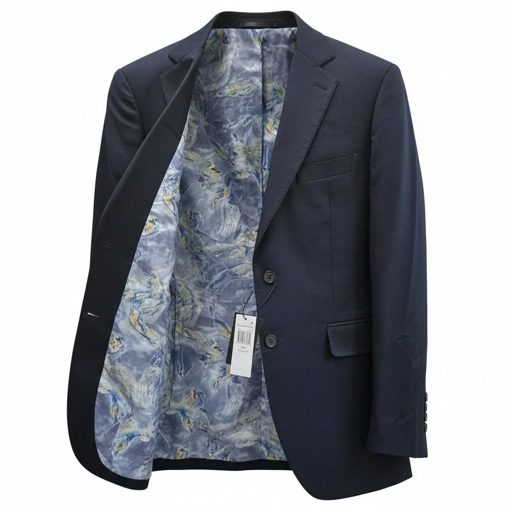 Alton Lane Mens 44L Navy Blue Tailored Fit Suit Jacket Blazer Two Button NWT